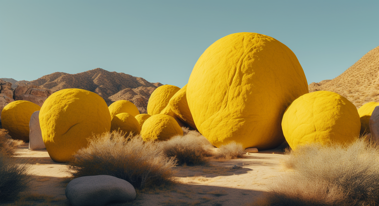 Camilo_B_Royer_hyper-realistic_giant_yellow_plush_balls_wrappin_aa04d349-37d9-4938-9a29-91578e4e1d61