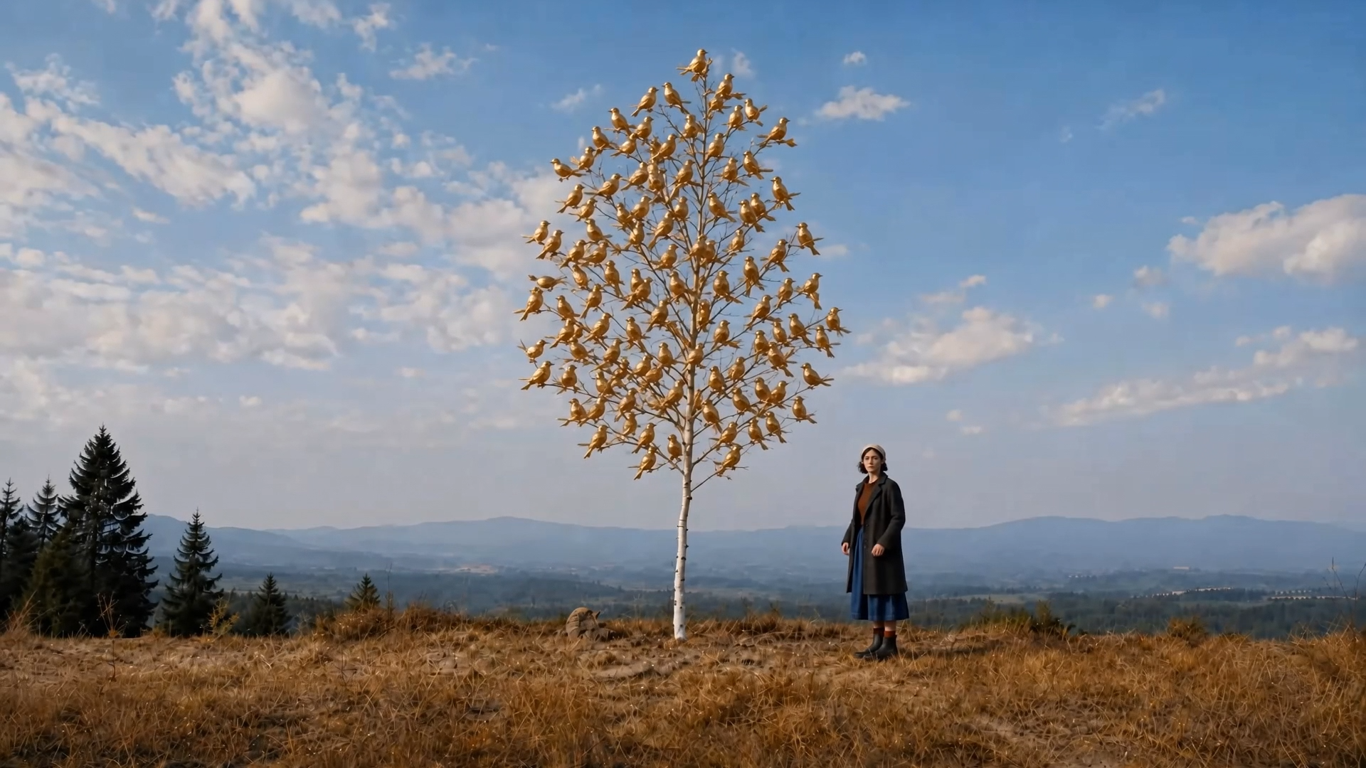 Surreal Golden Tree